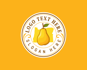 Map - Juicy Pear Oregon logo design