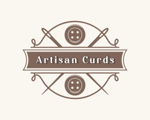 Button Needle Sewing logo design