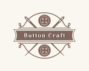 Button - Button Needle Sewing logo design