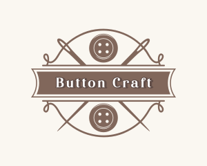 Button Needle Sewing logo design