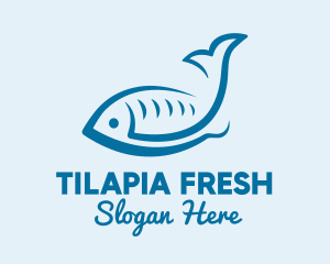 Tilapia - Simple Seafood Fish logo design