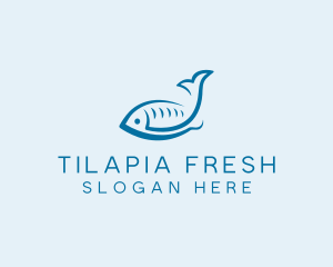 Simple Seafood Fish logo design