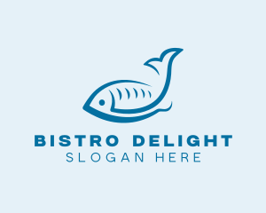 Seafood Fish Salmon logo design