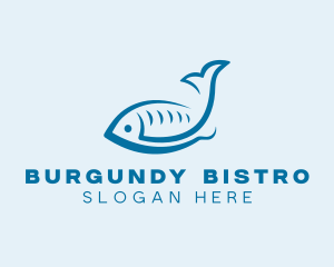 Seafood Fish Salmon logo design