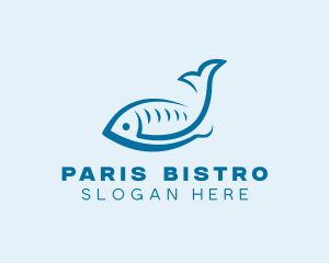 Seafood Fish Salmon logo design