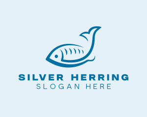 Simple Seafood Fish logo design