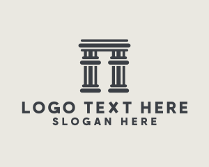 Courthouse - Column Law Firm logo design
