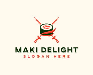 Japanese Sushi Maki logo design