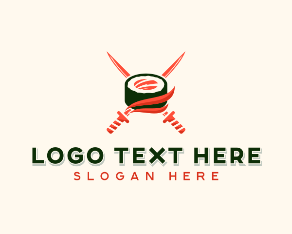 Sushi - Japanese Sushi Maki logo design