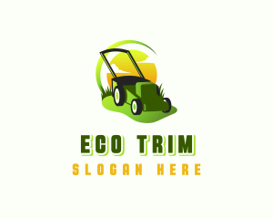 Lawn Mower Sunset logo design