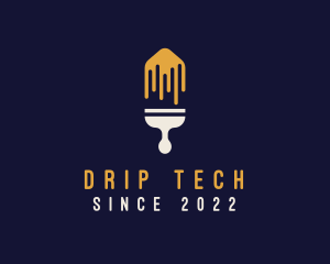 Dripping - Dripping Paint Brush logo design