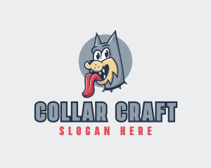 Cute Dog Tongue logo design