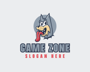 Cute Dog Tongue logo design