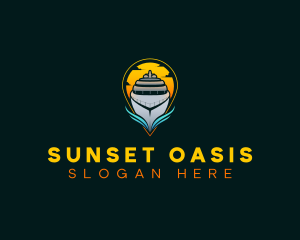 Sunset Ferry Tour logo design