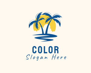 Tropical - Summer Island Travel logo design