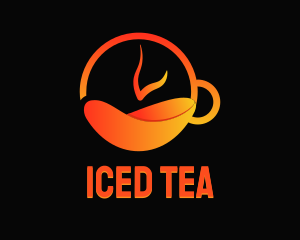 Hot Tea Clock logo design