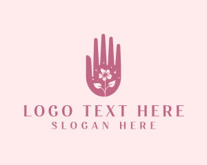 Palm - Flower Hand Wellness logo design