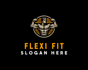 Muscle Fitness Fit logo design