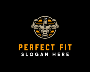 Muscle Fitness Fit logo design