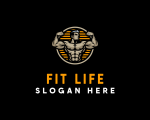 Fitness - Muscle Fitness Fit logo design