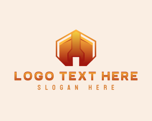 Housekeeping - Home Builder Wrench logo design