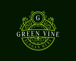 Vine Ornament Gardening logo design