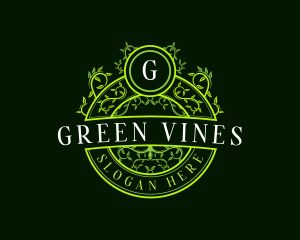 Vine Ornament Gardening logo design