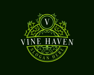 Vine Ornament Gardening logo design