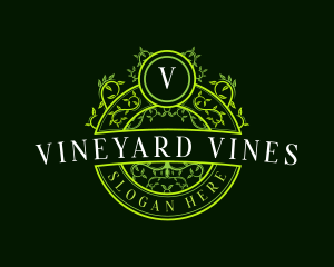 Vine Ornament Gardening logo design