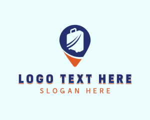 Luggage - Luggage Location Pin logo design