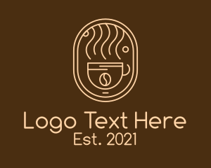 Brewed Coffee - Brown Coffee Stall logo design