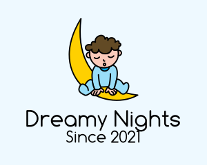 Cute Sleepy Baby  logo design