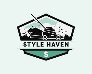 Gardening Lawn Care Mower logo design