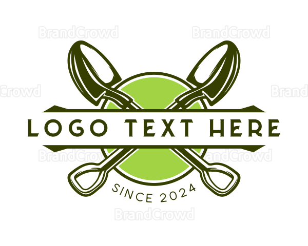 Gardening Landscape Shovel Logo