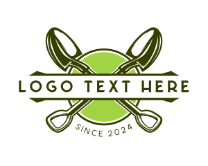 Badge - Gardening Landscape Shovel logo design
