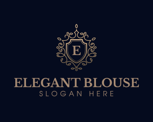 Elegant Shield Crest logo design