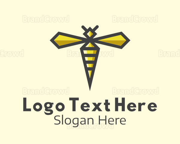 Geometric Honey Bee Logo