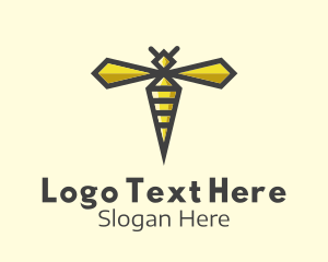 Beekeeping - Geometric Honey Bee logo design