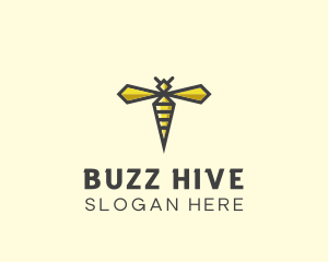 Geometric Honey Bee  logo design