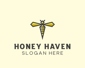 Beekeeping - Geometric Honey Bee logo design