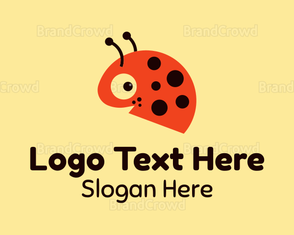 Ladybug Garden Insect Logo