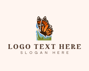 Monarch Butterfly - Idaho Monarch Butterfly Bug logo design