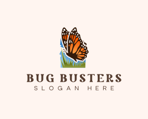 Idaho Monarch Butterfly Bug logo design