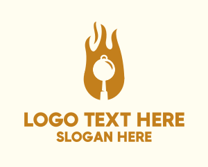 Fine Dining - Flame Pan Restaurant logo design