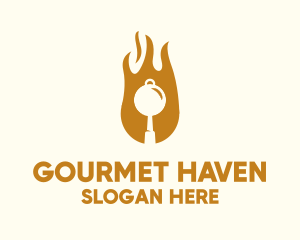 Flame Pan Restaurant logo design