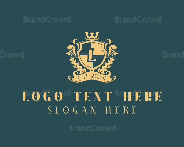 Royalty Crown Wreath Logo