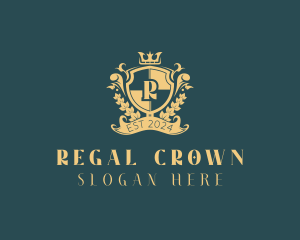 Royalty Crown Wreath logo design