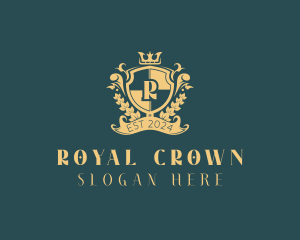 Royalty Crown Wreath logo design