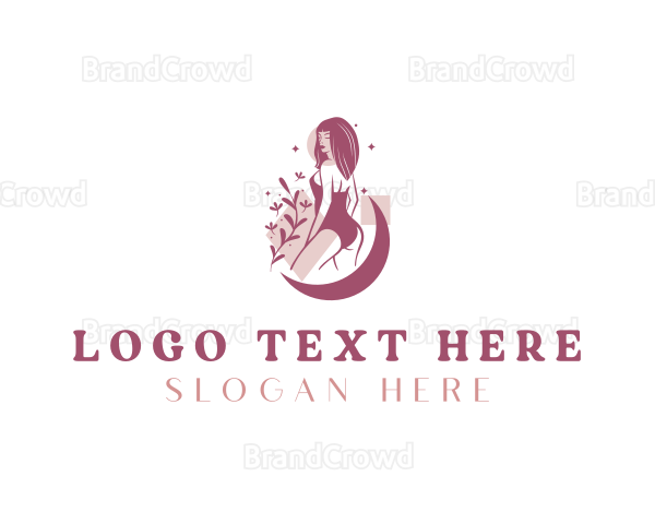 Floral Sexy Woman Logo