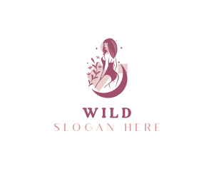 Floral Sexy Woman logo design